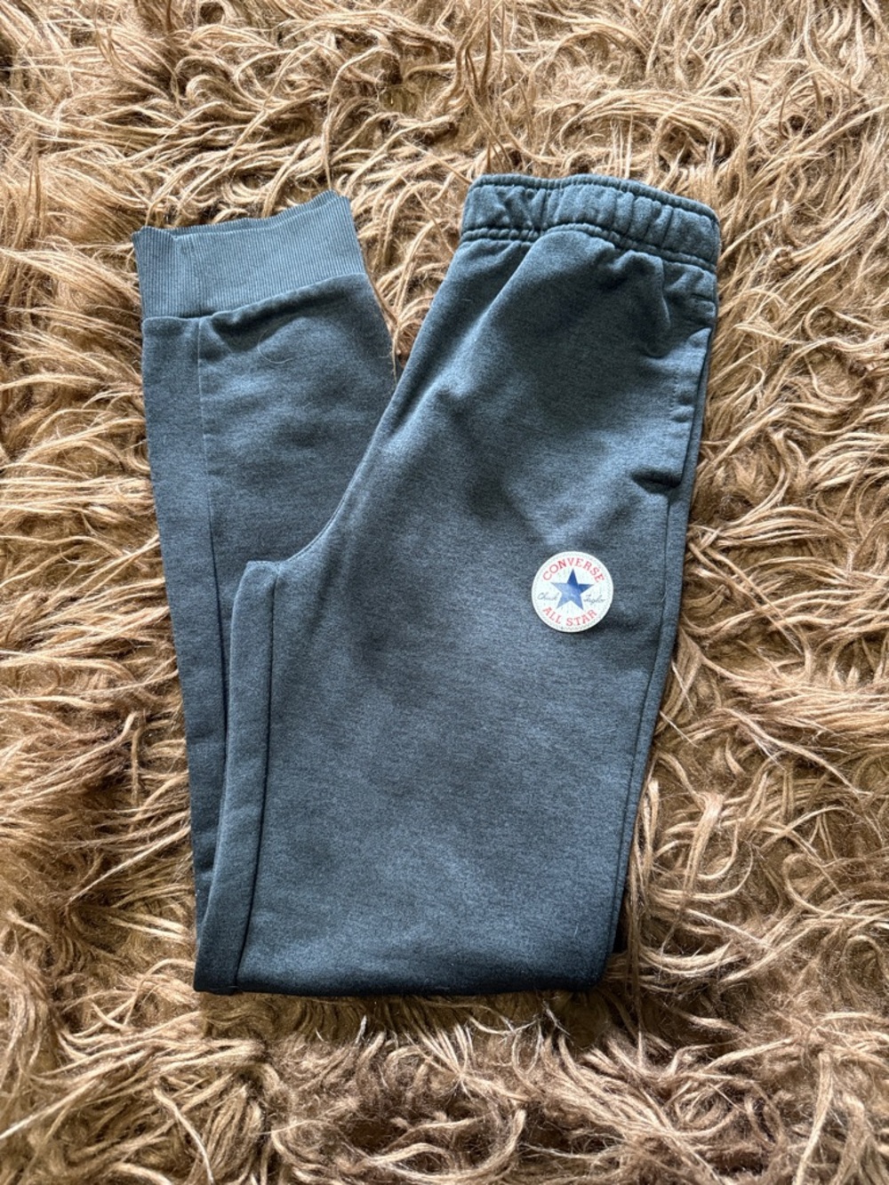 Converse Kids Gray Jogger Pants with All Star Patch